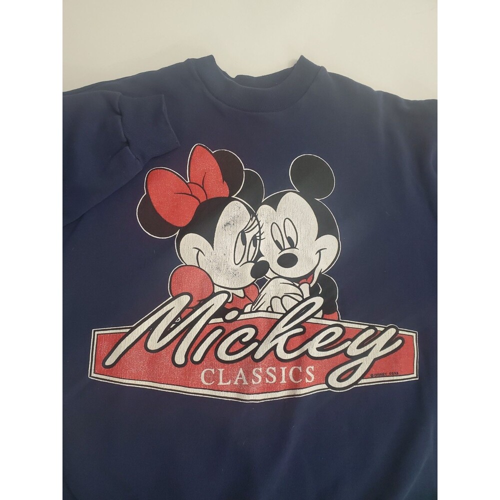 Disney Mickey‎ Classics Women's Long Sleeve Pullover Casual Sweater, Blue, XL